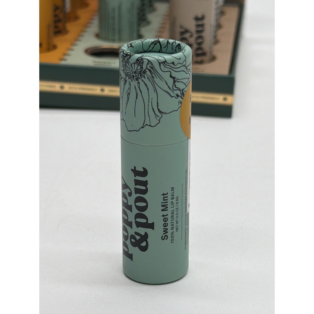 Poppy & Pout 100%‎ Natural Lip Balm Eco-Friendly 0.3oz Pick Your Scent